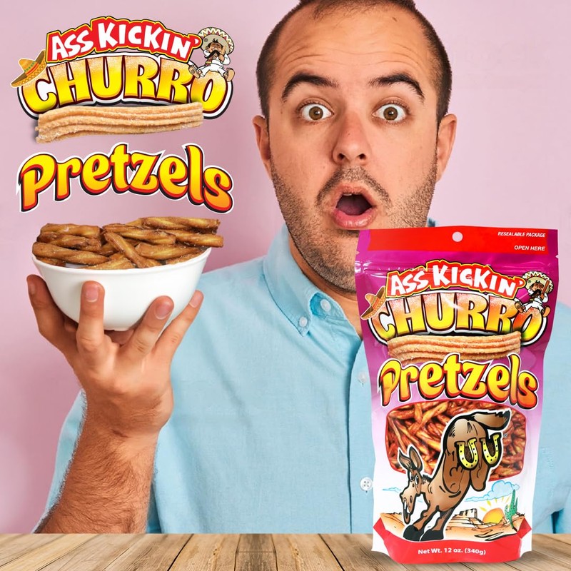 ASS KICKIN’ Pretzels 12 Ounce Size Flavor Pack Seasoned Pretzel