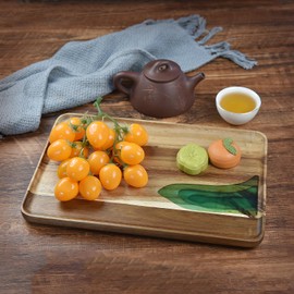 Guowall Lake Design Resin Wooden Tray Cheese Board Serving Tray for Kitchen, Home Decor, Food Display - 1 pc/Set