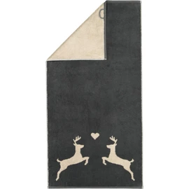 Cawö Home Hand Towels Alpenchic Edition Hirsche 6228 Granite 73 Hand Towel 50 x 100 cm