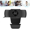 Webcam 1080p Black Computer Office Camera Builtin Microphone Free Drive