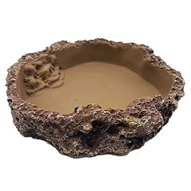 Mascot Pets Large 19cm Reptile Dish Feed Feeding Water Bowl Vivarium Tank Feeder Snake Tortoise Lizard