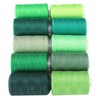 Green Sewing Thread Set 1000 Yards Per Spool 10 Rolls