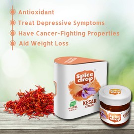 Spice Drop Saffron Milk Extract - Pure Kashmir Extract - High Aroma, Functional, Rich Flavor and Aroma - No Artificial Color and Preservative - Gluten Free & Non GMO (Saffron Milk Mix)