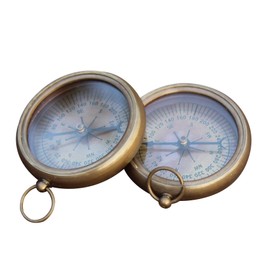collectiblesBuy Nautical Vintage Antique Finish Compass, 2.2 inches, Shiny Brass Finish Compass