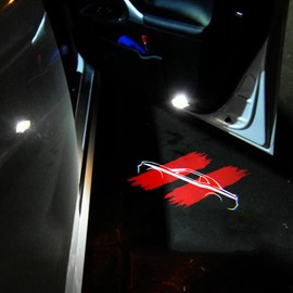 2 PCS LED Door Logo Lights Projector Compatible for Challenger 2015-present HD Ghost Shadow Light Puddle Lights Courtesy Step Lamps Kit Car Accessories (car line, Challenger)