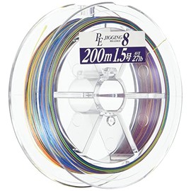 YAMATOYOO PE Jigging 8, 668.4 ft (200 m), No. 1.5, 27lb, 8 Pieces, 5 Colors