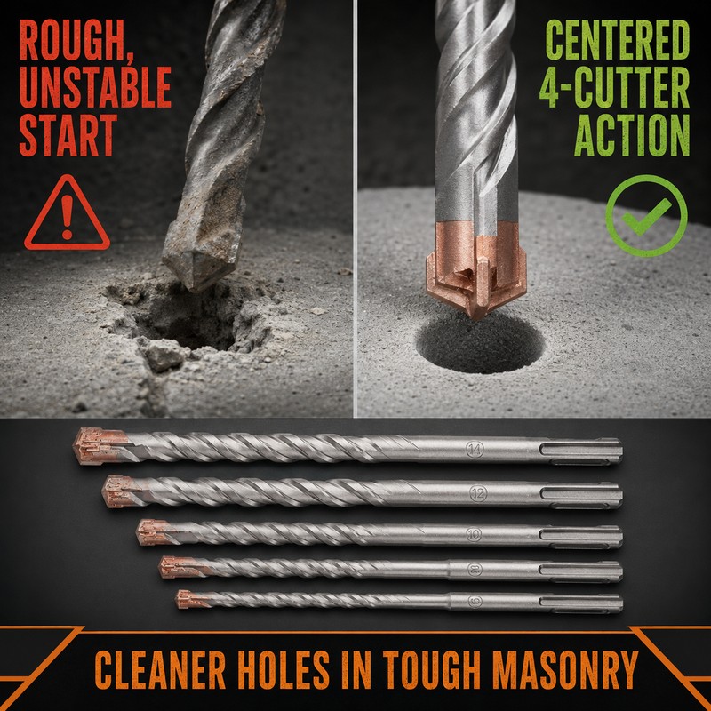 SDS Plus Chisel Set for Rotary Hammer Drill, Masonry Removal