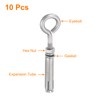 sourcing map 10Pcs M6 304 Stainless Steel Expansion Eyebolt, Closed