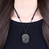 COAI Gift Ideas Lucky Necklace with Pixiu Pendant, Stone, Obsidian