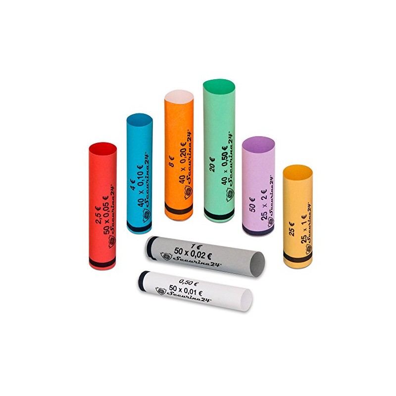 Securina24 Mixed Coin Tubes 1 cent to 2 Euro or