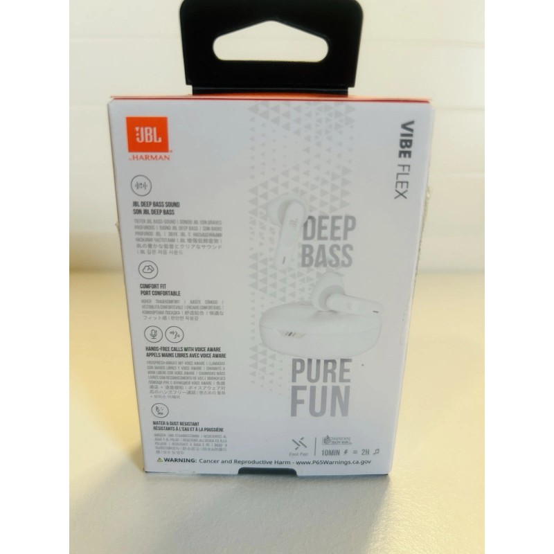 JBL Vibe Flex Perfect Fit Wireless Earbuds, Color White by