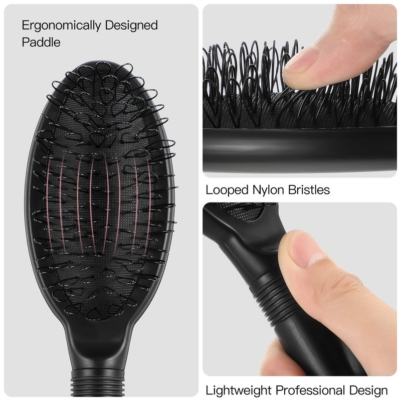 Juego de 2 cepillos de extensiones de cabello para peinar,