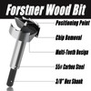 Vearter 16PCS Forstner Drill Bit Set, 1/4'' to 2-1/8'' HCS
