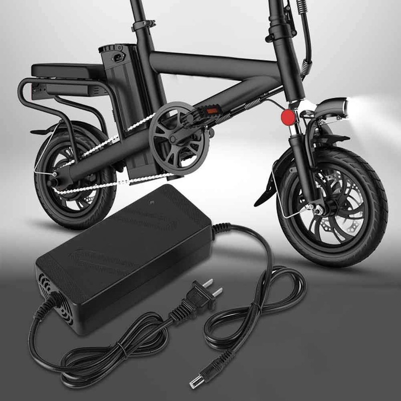 Keenso Cargador de Bicicleta eléctrica, DC HeadCN Plug 180V-220V 36V/2A,