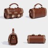 RTGGSEL Retro Vegan Leather Crossbody Shoulder Duffel Barrel Bags for