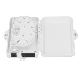 Fiber Optic Distribution Box IP65 Fiber Optic Terminal Distribution Enclosure Wall Mount Fiber Cables Fusion Splicing Winding Storage 4 Core FTTH for Indoor Outdoor
