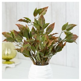 Factory Direct Craft Autumn Green Artificial Burning Bush Weather Resistant for Indoor and Outdoor Holiday Decorating and Everyday Arrangements - 18 Inches High