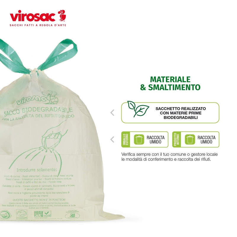 Virosac - Biodegradable 35 x 42 cm Biodegradable Bin Liners