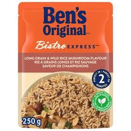 BEN'S ORIGINAL BISTRO EXPRESS Long Grain & Wild Rice Mushroom Flavour, Side Dish, 250g Pouch