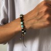 Bemous Boho Turquoise Bracelets for Men Healing Crystal Bracelet Black