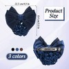 TXIN Set of 3 Bow Snood Bun Covers Crochet Net