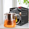 PARACITY Glass Teapot Stovetop 32 OZ, Borosilicate Clear Tea Kettle
