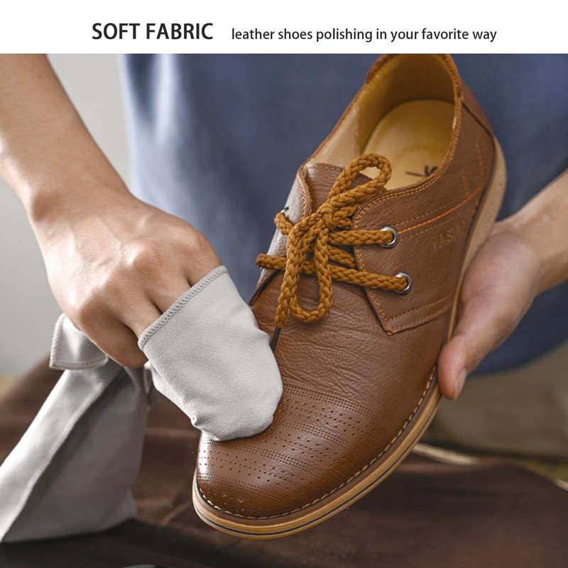Sansent Shoe Shine Cloths, Shoe Polish Buffing Cloth for Shoes,