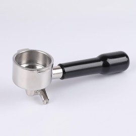 Portafilter 51 mm 2 ears with double spout for Delonghi ECP31.21 ECP33.21 ECP35.31 ECOV311 with stainless steel filter holder and ABS handle