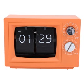 Flip Clock, Art Tv Shape Table Clock Vintage Flip Clock Wall Flip Clock Retro Mid Century Flip Clock Flip Card Clock for Bedroom Living Room