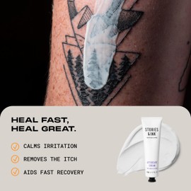 Stories & Ink Tattoo Care | AFTERCARE CREAM for fresh tattoos - Soothes Freshly Tattooed Skin, Visibly Calms Itchy or Irritated Skin, Fragrance-Free, Vegan & Cruelty-Free, 60 mL / 2 Fl Oz