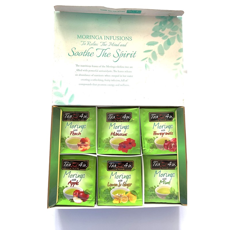 Tea4U Flavored Moringa Selections 60 Tea Bags