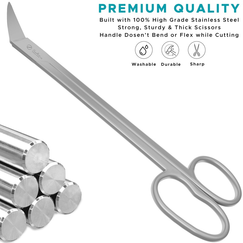 Long Handled Toenail Clippers for Thick Nails, 19cm Angled Tip