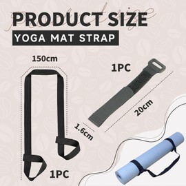 Cosmeria Adjustable Carry Strap for Yoga Mats, Non-Slip Yoga Strap Made from Cotton, Comfortable and Practical for Yoga Mat and Accessories