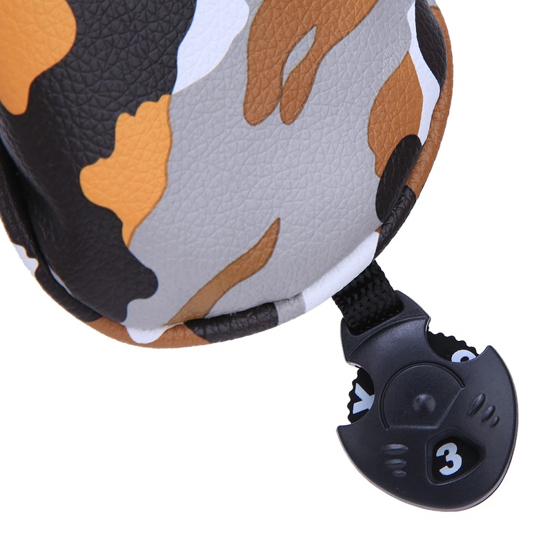 4PCS PU Leather Camouflage Waterproof Thicken Lining Golf Putter Head