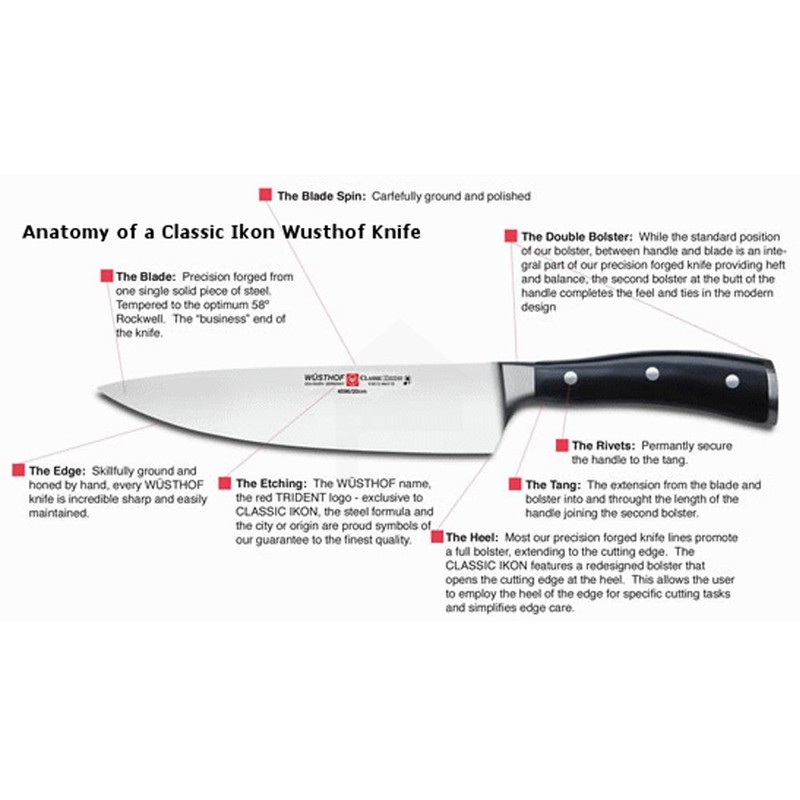 WÜSTHOF Classic IKON 3.5" Paring Knife, Black, Stainless