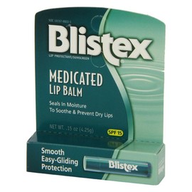 Blistex Barra de bálsamo para labios recetada con SPF 15 para labios con sequedad, grietas e irritación, de 0,15 oz., 6