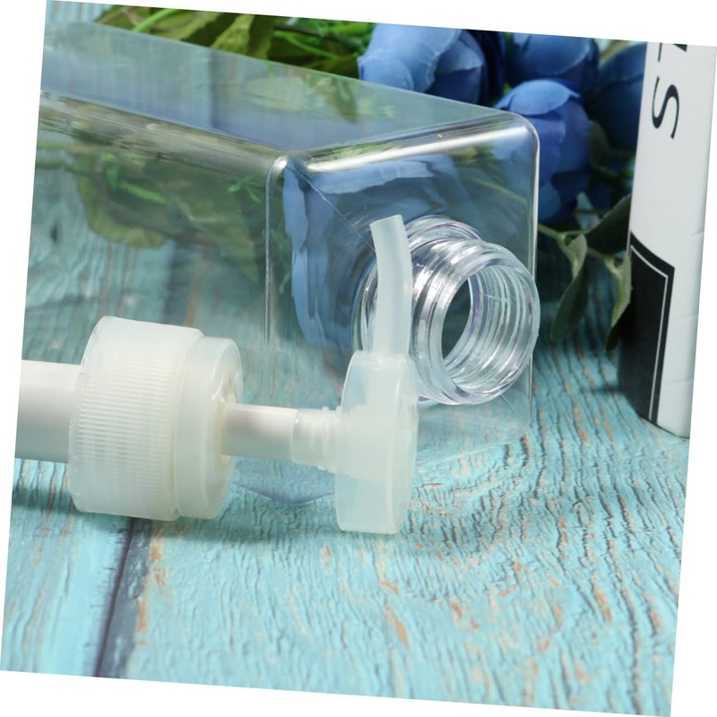 iplusmile Large Capacity Transparent Square Pump Bottle Empty Liquid Dispenser