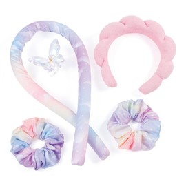 Make It Real 3C4G: Aufgewacht wie dieses! Heatless Lockenwickler Zubehör Set – 5-teilig – keine Hitze, keine Haarschäden, geschwollenes Stirnband, drei Prost für Mädchen, Kinder ab 6 Jahren