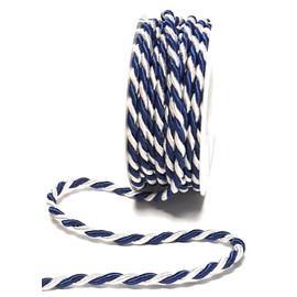 s.dekoda Cord 10 m x 6 mm Two-Tone Blue / White Twist Cord Decorative Ribbon Cord