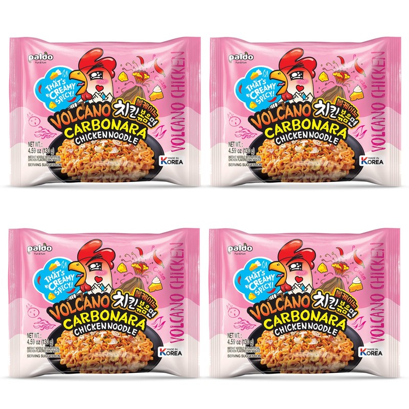 PALDO FUN & YUM Volcano Carbonara Creamy Spicy Chicken Noodle,