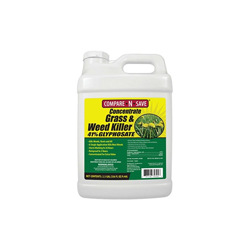 Compare-N-Save Glyphosate Concentrate Grass & Weed Killer Herbicide, 2.5-Gallon