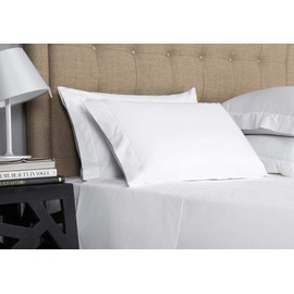 Kamas Egyptian Cotton Sateen Weave Pack of 2 Extra Large Pillowcase to Fit Your Oversized Pancake Large Huge & Gusseted Pillows (White, King Oversize- 23x43)