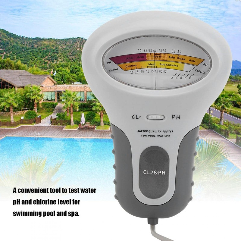 Chlorine and pH Meter Swimming Pool Tester Cl2 Level Meter