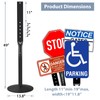 STANDNEE Parking Sign Post Heavy Duty 49" Movable Sign Stand,