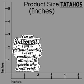 (3Pcs) I Am an Introvert Sticker – Emotionally Attached to Fictional Decal for Laptop, Water Bottle, Journal, Quiet Humor Gifts for Readers, Coworkers, Students, Friends, Book Lovers Decor 3" x2.3