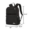High Sierra Abbreviate Backpack, Laptop Bookbag for Travel, True Navy,