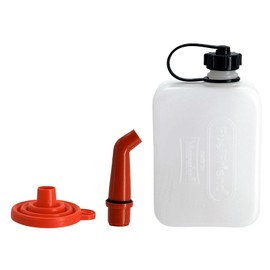 FuelFriend® 0.5 Litre CLEAR + Foldable Funnel + Spout. Jerrycan for Motorcycle, Scooter and more