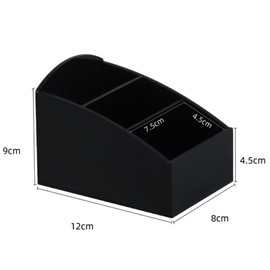 Amazleer Tea Bag Organiser with 3 Divided Sections Coffee Station Organizer and Sugar Bag Organizer for Counter Acrylic Tea Bags Holder for Coffee, Salt, and Sugar Bag Storage (Black)