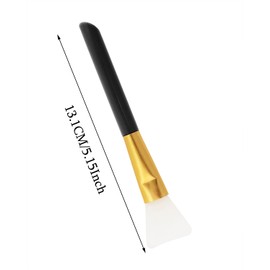 Mini Skater 6PCS Face Mask Applicators Soft Silicone Facial Mud Mask Applicator Brushes Hairless Body Lotion Butter Applicator for Clay Charcoal Moisturizer DIY Facial Mask Mixing Tools (Black)