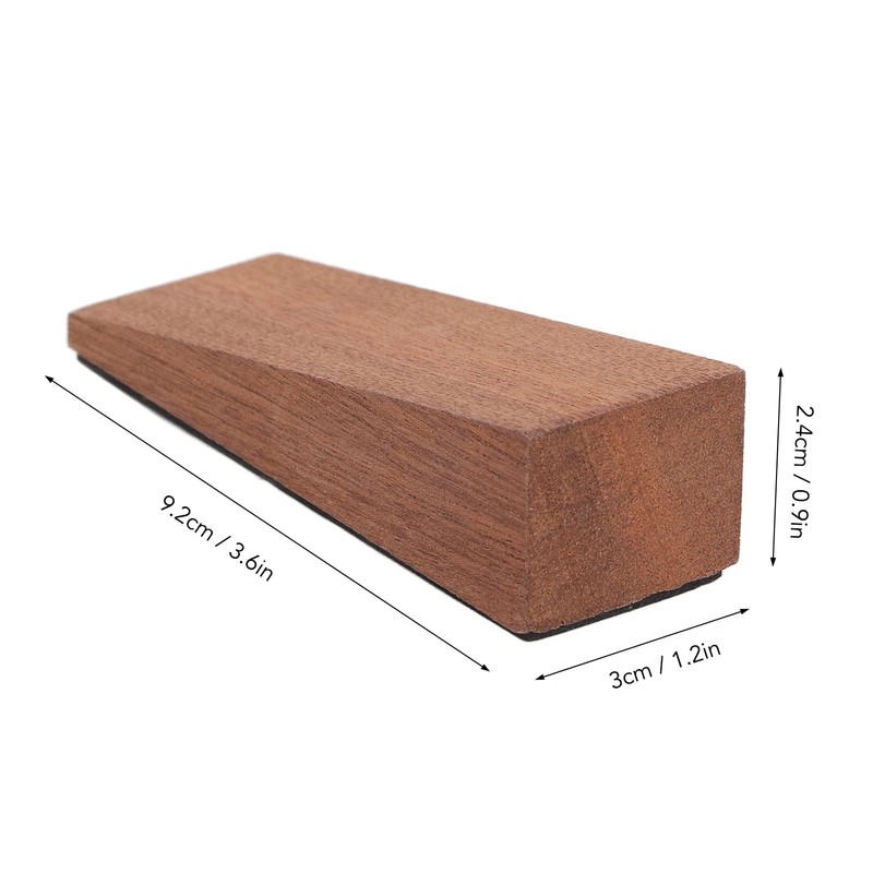 Door Stoppers 4 Pcs Dark Brown Triangle Door Stopper Wooden